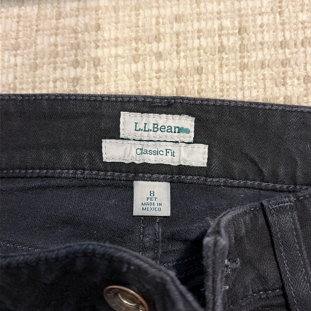 LL Bean Black Denim Pants